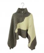 Knuth Marfクヌースマーフ）の古着「half zip bicolor knit」｜グレー
