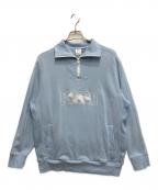 PUMA×maison kitsuneプーマ×メゾンキツネ）の古着「ハーフジップスウェット」｜ライトブルー