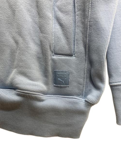 PUMA（プーマ）PUMA (プーマ) MAISON KITSUNE (メゾンキツネ) ハーフジップスウェット ライトブルー サイズ:Mの古着・服飾アイテム