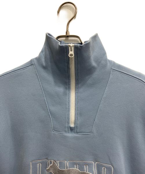 PUMA（プーマ）PUMA (プーマ) MAISON KITSUNE (メゾンキツネ) ハーフジップスウェット ライトブルー サイズ:Mの古着・服飾アイテム