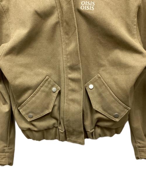 RICECAKE&OISIS（ライスケーキ×オアシス）RICECAKE&OISIS (ライスケーキ×オアシス) 廃柴又来了 ノーカラージャケット ベージュ サイズ:Lの古着・服飾アイテム