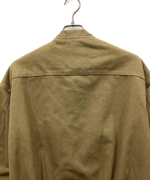 RICECAKE&OISIS（ライスケーキ×オアシス）RICECAKE&OISIS (ライスケーキ×オアシス) 廃柴又来了 ノーカラージャケット ベージュ サイズ:Lの古着・服飾アイテム