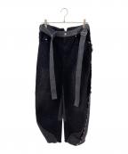 Knuth Marfクヌースマーフ）の古着「twobuckles patchwork denim」｜ブラック