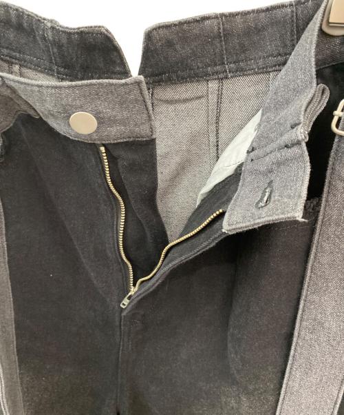 Knuth Marf（クヌースマーフ）Knuth Marf (クヌースマーフ) twobuckles patchwork denim ブラック サイズ:Sの古着・服飾アイテム