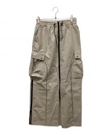 A + TOKYO（エープラス トウキョウ）の古着「リフレクターラインカーゴスカート」｜ベージュ