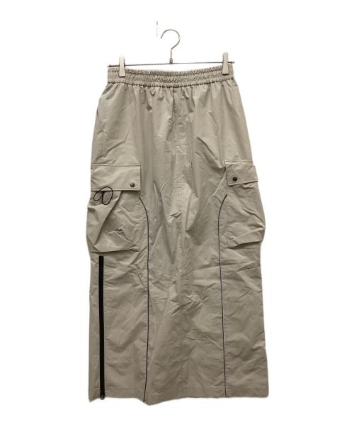 A + TOKYO（エープラス トウキョウ）A + TOKYO (エープラス トウキョウ) リフレクターラインカーゴスカート ベージュ サイズ:2の古着・服飾アイテム