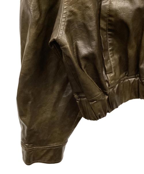 Sea Room lynn（シールームリン）Sea Room lynn (シールームリン) collab Ecoレザーヴィンテージブルゾン/コラボエコ ブラウン サイズ:FREEの古着・服飾アイテム