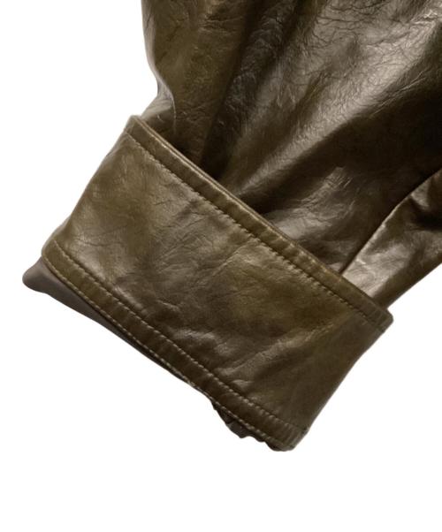 Sea Room lynn（シールームリン）Sea Room lynn (シールームリン) collab Ecoレザーヴィンテージブルゾン/コラボエコ ブラウン サイズ:FREEの古着・服飾アイテム