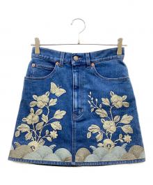 GUCCI（グッチ）の古着「デニムスカート」｜ブルー