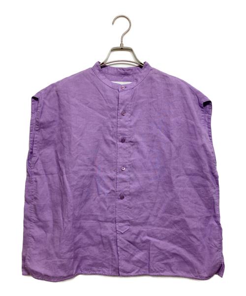 ticca（ティッカ）ticca (ティッカ) リネンフレンチシャツ パープル サイズ:Fの古着・服飾アイテム
