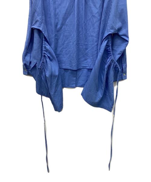 YUNI（ユニ）yuni (ユニ) 強撚ガスボイルビエラ エプロンブラウス ブルー サイズ:Freeの古着・服飾アイテム