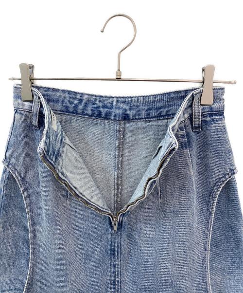 CLANE（クラネ）CLANE (クラネ) サークルカットレイヤードデニムスカート インディゴの古着・服飾アイテム