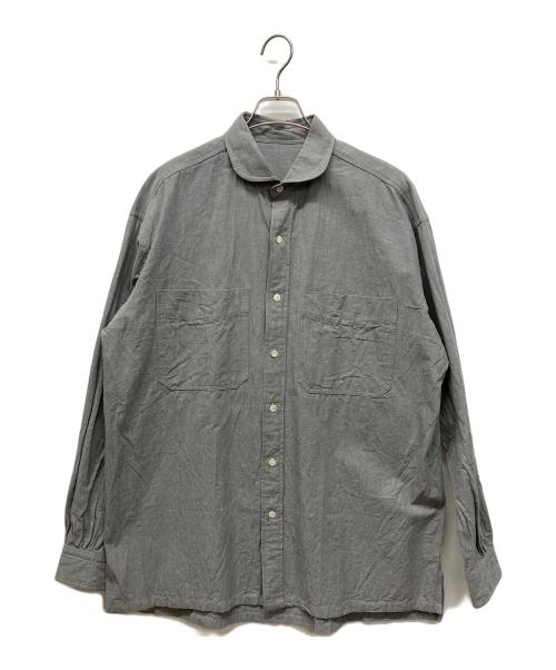 Porter Classic（ポータークラシック）Porter Classic (ポータークラシック) 丸襟シャンブレーシャツ グレー サイズ:2の古着・服飾アイテム
