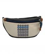 COACHコーチ）の古着「Rivington Belt Bag With Coach Print」｜ネイビー