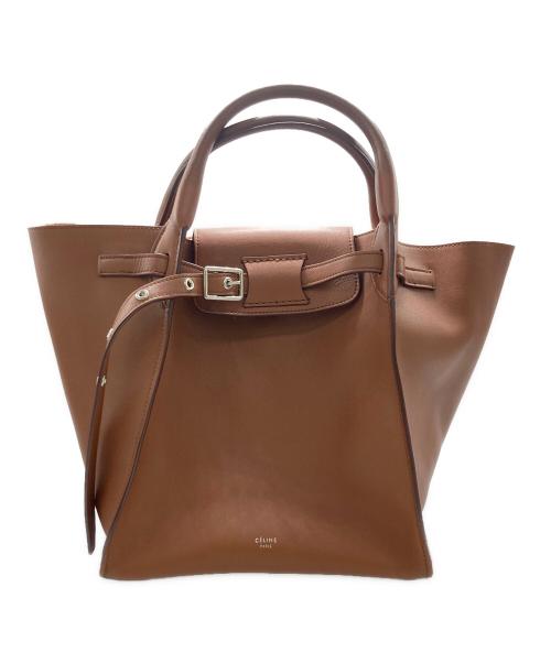 CELINE（セリーヌ）CELINE (セリーヌ) レザーハンドバッグ ブラウンの古着・服飾アイテム