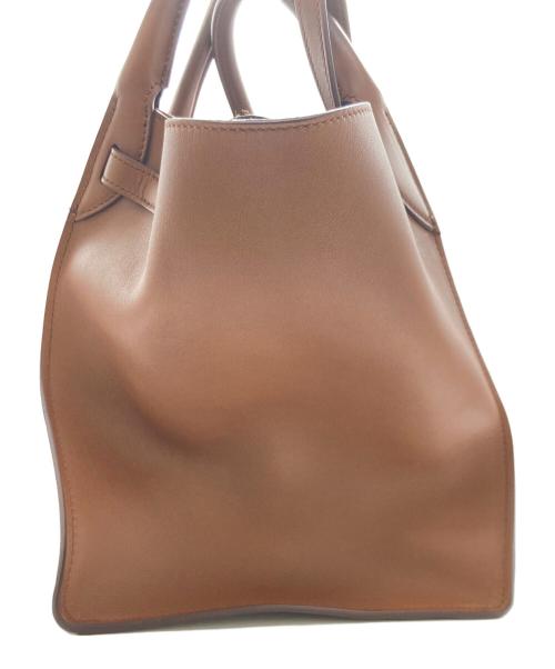 CELINE（セリーヌ）CELINE (セリーヌ) レザーハンドバッグ ブラウンの古着・服飾アイテム