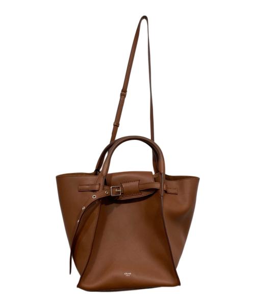 CELINE（セリーヌ）CELINE (セリーヌ) レザーハンドバッグ ブラウンの古着・服飾アイテム