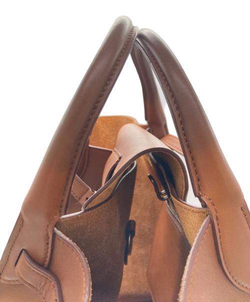 CELINE（セリーヌ）CELINE (セリーヌ) レザーハンドバッグ ブラウンの古着・服飾アイテム