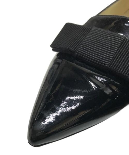 JIMMY CHOO（ジミーチュウ）JIMMY CHOO (ジミーチュウ) エナメルフラットオペラパンプス ブラック サイズ:SIZE 35の古着・服飾アイテム