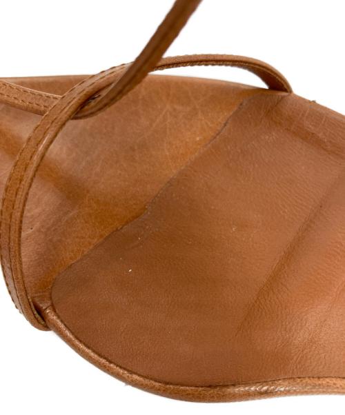 JIL SANDER（ジルサンダー）JIL SANDER (ジルサンダー) ポインテッドトゥ　フラットサンダル ブラウン サイズ:35の古着・服飾アイテム