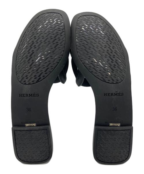 HERMES（エルメス）HERMES (エルメス) シェーヌダンクル アロハラバーサンダル ブラック サイズ:36の古着・服飾アイテム