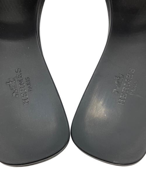 HERMES（エルメス）HERMES (エルメス) シェーヌダンクル アロハラバーサンダル ブラック サイズ:36の古着・服飾アイテム