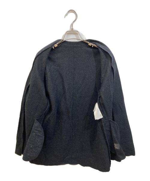 23区（ニジュウサンク）23区 (ニジュウサンク) COMPLESSED PILE コーディガン ブラック サイズ:SIZE 38の古着・服飾アイテム