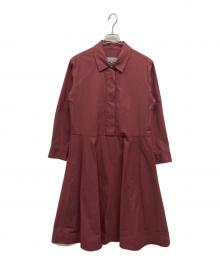 MARGARET HOWELL（マーガレットハウエル）の古着「MATT COTTON SILK POPLIN」｜エンジ