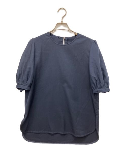 M・Fil（エムフィル）M・Fil (エムフィル) 半袖パフスリーブブラウス ネイビー サイズ:40の古着・服飾アイテム