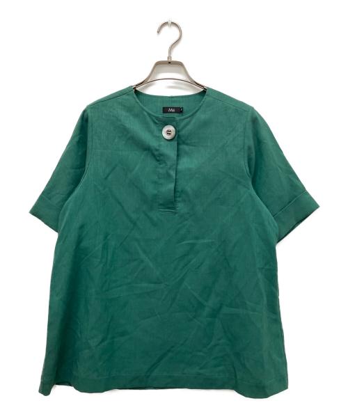 M・Fil（エムフィル）M・Fil (エムフィル) 半袖ブラウス グリーン サイズ:38の古着・服飾アイテム