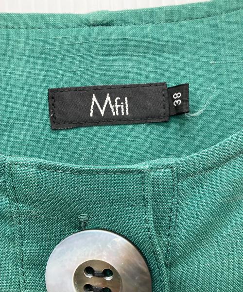 M・Fil（エムフィル）M・Fil (エムフィル) 半袖ブラウス グリーン サイズ:38の古着・服飾アイテム