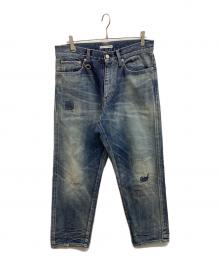 uniform experiment（ユニフォームエクスペリメント）の古着「DAMAGED REGULAR FIT JEANS」｜インディゴ
