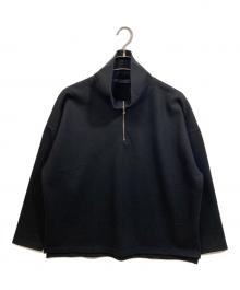 SOPHNET.（ソフネット）の古着「LIGHT MELTON HALF ZIP TOP」｜ブラック