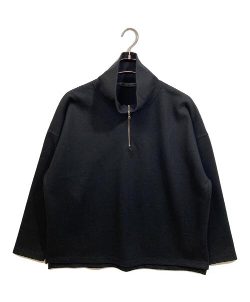 SOPHNET.（ソフネット）SOPHNET. (ソフネット) LIGHT MELTON HALF ZIP TOP ブラック サイズ:Sの古着・服飾アイテム