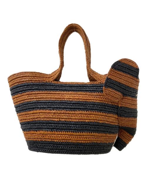 LOEWE（ロエベ）LOEWE (ロエベ) スモールバスケットバッグ ブラウン×ブラック サイズ:SMALL/スモールの古着・服飾アイテム