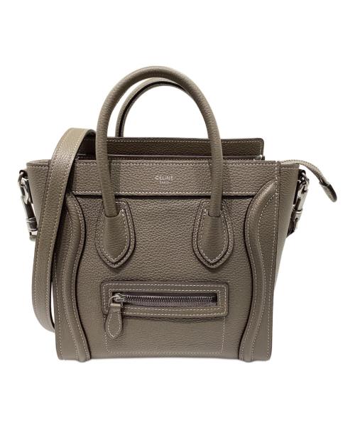 CELINE（セリーヌ）CELINE (セリーヌ) ラゲージ ナノ/2WAYバッグ Souris/グレージュ サイズ:ナノの古着・服飾アイテム