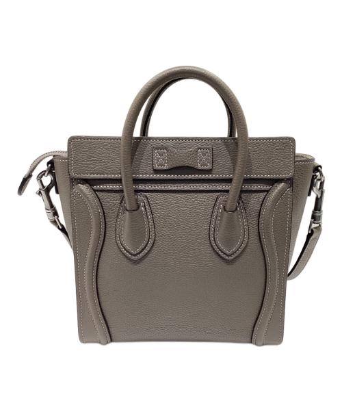 CELINE（セリーヌ）CELINE (セリーヌ) ラゲージ ナノ/2WAYバッグ Souris/グレージュ サイズ:ナノの古着・服飾アイテム