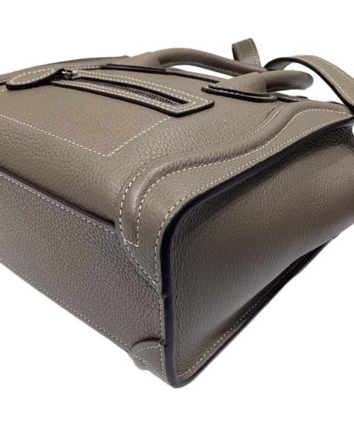 CELINE（セリーヌ）CELINE (セリーヌ) ラゲージ ナノ/2WAYバッグ Souris/グレージュ サイズ:ナノの古着・服飾アイテム