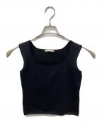 Plageプラージュ）の古着「Paper Mix Sleeveless ニット」｜ブラック
