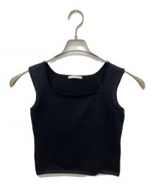 Plage（プラージュ）の古着「Paper Mix Sleeveless ニット」｜ブラック