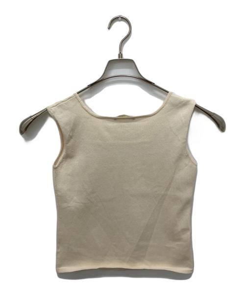Plage（プラージュ）Plage (プラージュ) Paper Mix Sleeveless ニット アイボリー サイズ:Freeの古着・服飾アイテム
