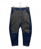 Vivienne Westwood manヴィヴィアン ウェストウッド マン）の古着「バイカラー トラウザーズ」｜ネイビー