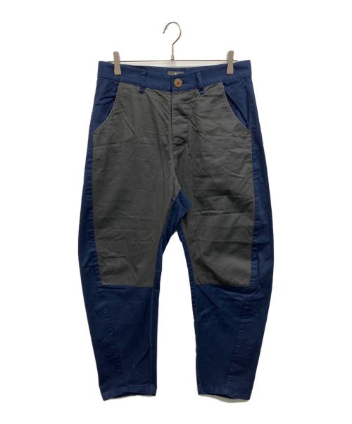 Vivienne Westwood man（ヴィヴィアン ウェストウッド マン）Vivienne Westwood man (ヴィヴィアン ウェストウッド マン) バイカラー トラウザーズ ネイビー サイズ:48の古着・服飾アイテム