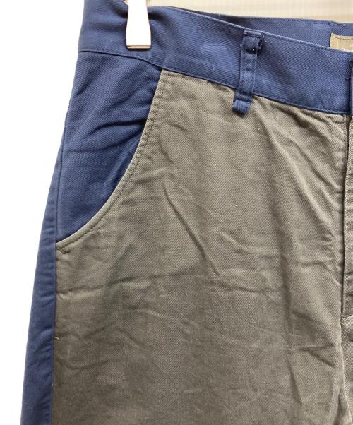 Vivienne Westwood man（ヴィヴィアン ウェストウッド マン）Vivienne Westwood man (ヴィヴィアン ウェストウッド マン) バイカラー トラウザーズ ネイビー サイズ:48の古着・服飾アイテム