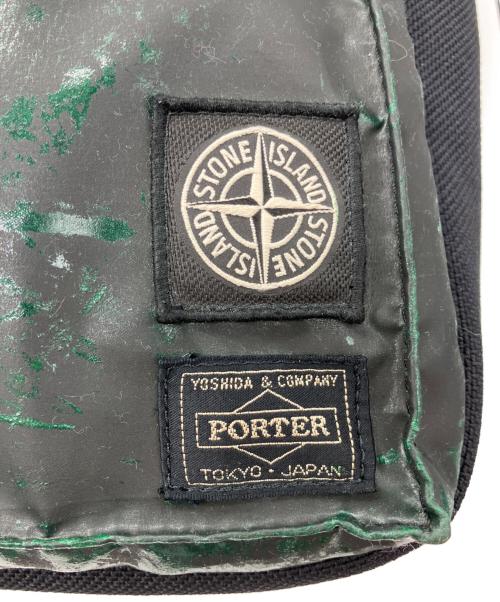 PORTER（ポーター）PORTER (ポーター) STONE ISLAND (ストーンアイランド) Reflective Briefcase ブラックの古着・服飾アイテム
