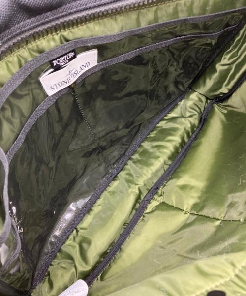PORTER（ポーター）PORTER (ポーター) STONE ISLAND (ストーンアイランド) Reflective Briefcase ブラックの古着・服飾アイテム