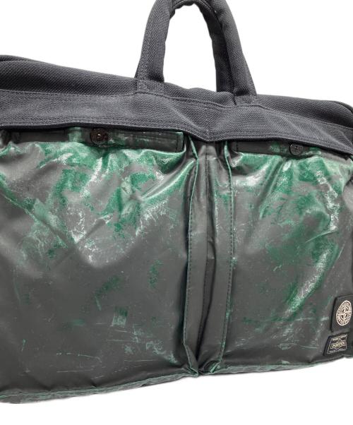 PORTER（ポーター）PORTER (ポーター) STONE ISLAND (ストーンアイランド) Reflective Briefcase ブラックの古着・服飾アイテム