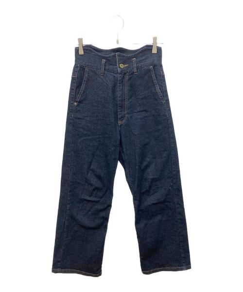 Eaphi（エフィ）Eaphi (エフィ) wave design high waist denim インディゴ サイズ:Shortの古着・服飾アイテム