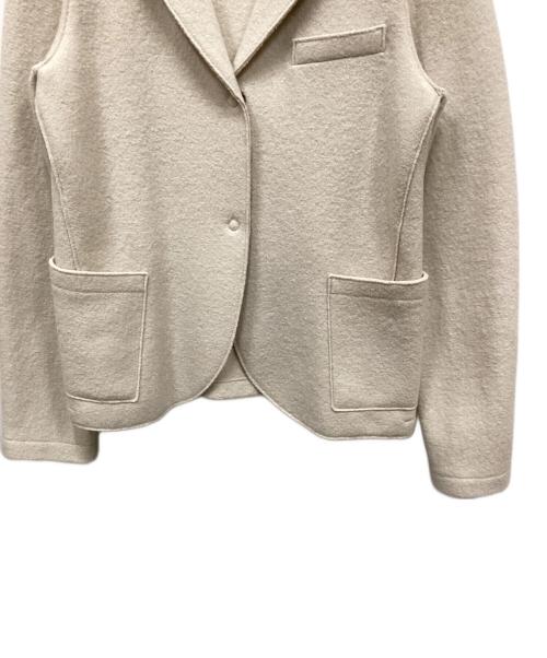 HARRIS WHARF LONDON（ハリスワーフロンドン）HARRIS WHARF LONDON (ハリスワーフロンドン) ニットジャケット ベージュ サイズ:42の古着・服飾アイテム
