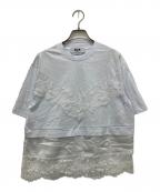 MSGMエムエスジーエム）の古着「Embroidered Lace White T-Shirt」｜ホワイト